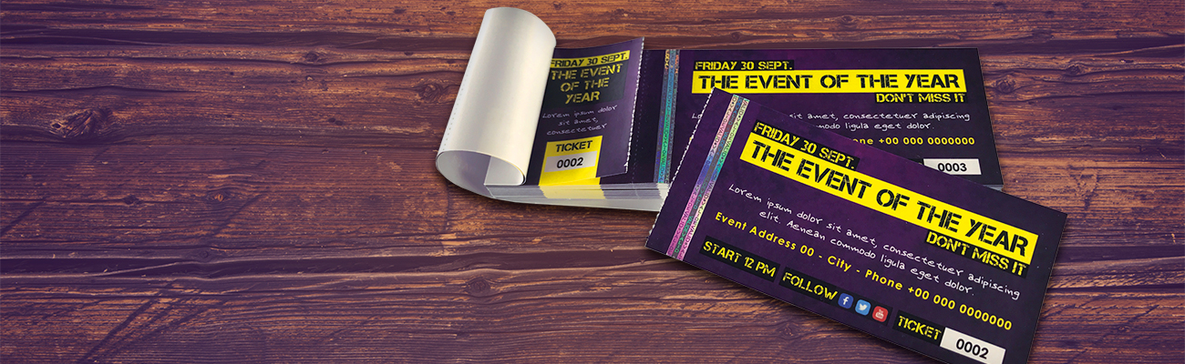 Biglietti anticontraffazione con un'esclusiva strip olografica, in rilievo e non fotocopiabile